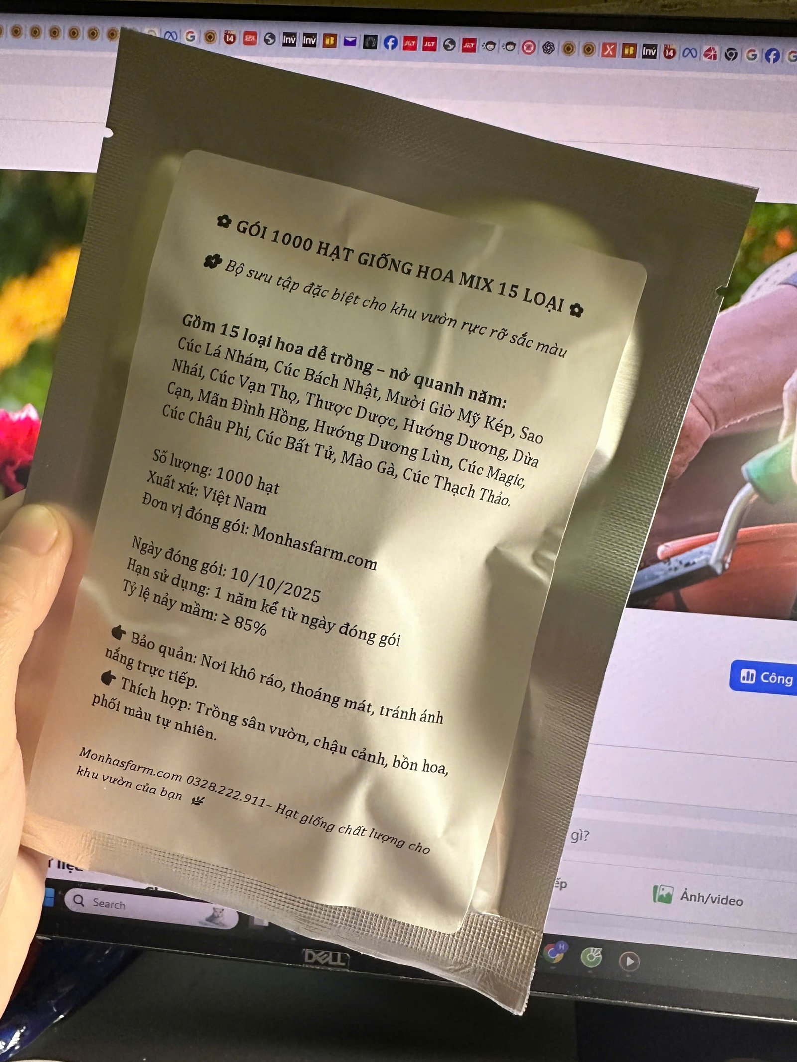 Set 1.000 Hạt Giống Hoa Dễ Trồng – Mix 15 Loại Rực Rỡ - Ảnh 13